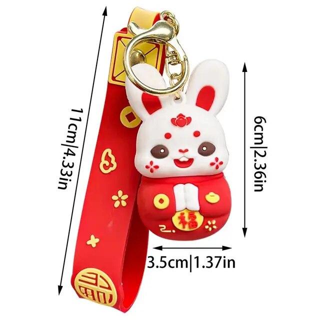 Китайский Новый год милый кролик брелки кролик подвесные аксессуары декоры