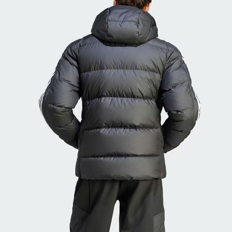adidas Midweight Down Hooded Jacket 'Black' Men's HZ4429