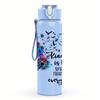 1PC Butterfly Kindness Quote Graphic,750ml Color Plastic Sports Water Bottle,Leakproof Flip Straw Lid,Suitable for Sports Office Home Use