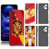 Spain Spanish Flag Black Silicone Phone Case For Xiaomi Redmi Note 9 10 11 11S 11T 12 13 Pro 5G Plus 9S 10S 12S