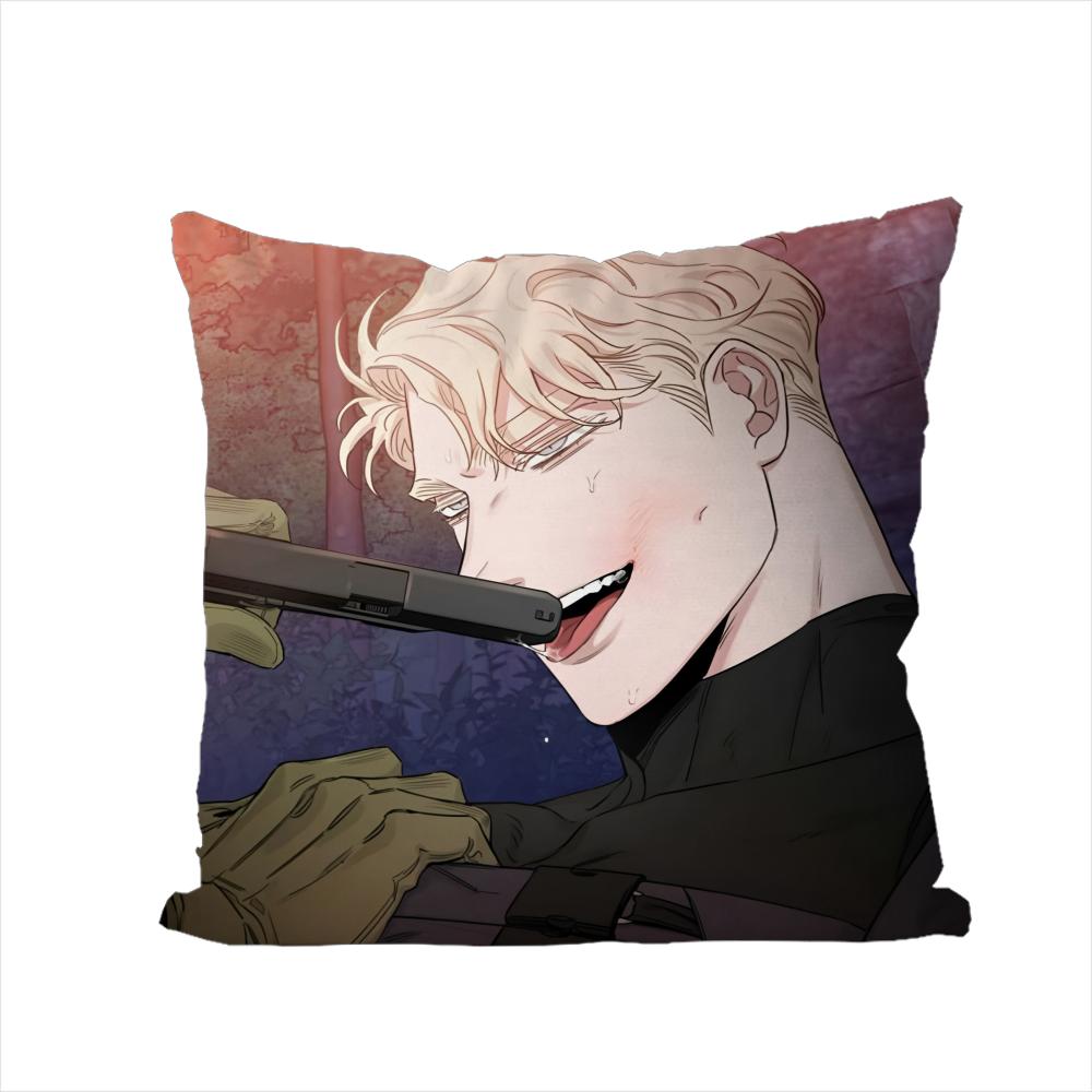 Чехол для подушки BL Mmanhwa для автомобиля, дивана, декоративный для дома, двусторонний принт, плюшевая квадратная декоративная подушка, чехол