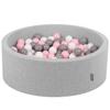 90x30cm/300 Balls Balls 7cm / 2.75in Baby Foam Ball Pit Certified Made In Eu, Light Grey:white/grey/light Pink