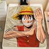 1PC One Piece Monkey D Luffy Patterned Flannel Blanket Suitable For All Seasons For Home Decor Warmth And Comfort Gifts Holiday Present