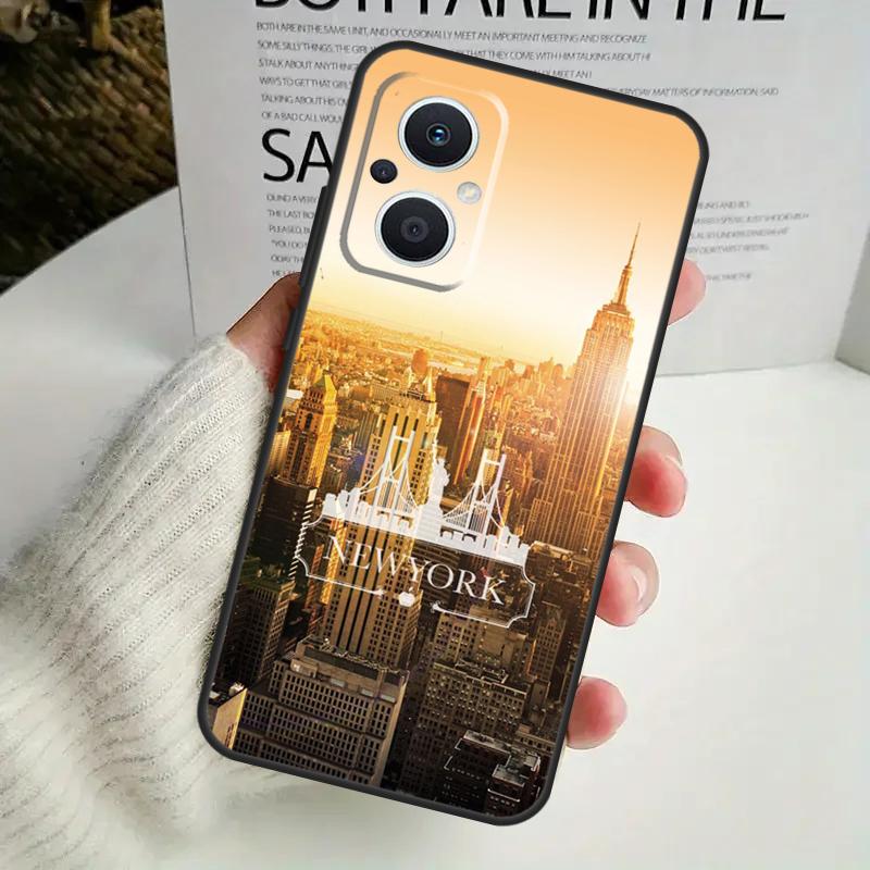 Чехол для телефона Нью-Йорк для OPPO Reno 8T 14F 13 F 12 11 10 14 Pro 7 8 Lite OPPO Find X8 X6 X5 X9 Pro