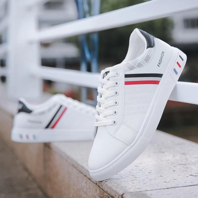 Модные кроссовки мужские вулканизированные туфли на толстой подошве удобные весенне-осенние мужские туфли на платформе спортивные повседневные белые туфли