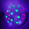 120pcs Heart Stars UV Polka Dot Blacklight Balloons Transparent Black Latex Balloon Birthday