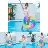 Unique Rainbow Inflatable Armband Float Ring For Swimming Activities Eco-friendly Pvc