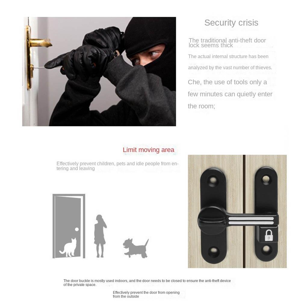 90/180 Degree Door Lock Guard Antitheft Door Hasps Protable Door Catch Bolt Bathroom