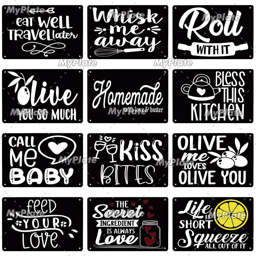 Kitchen Metal Sign Vintage Tin Sign Home Decor For Bar Pub Club Decoration Metal Plaque Painting Art Poster Cafe Decor