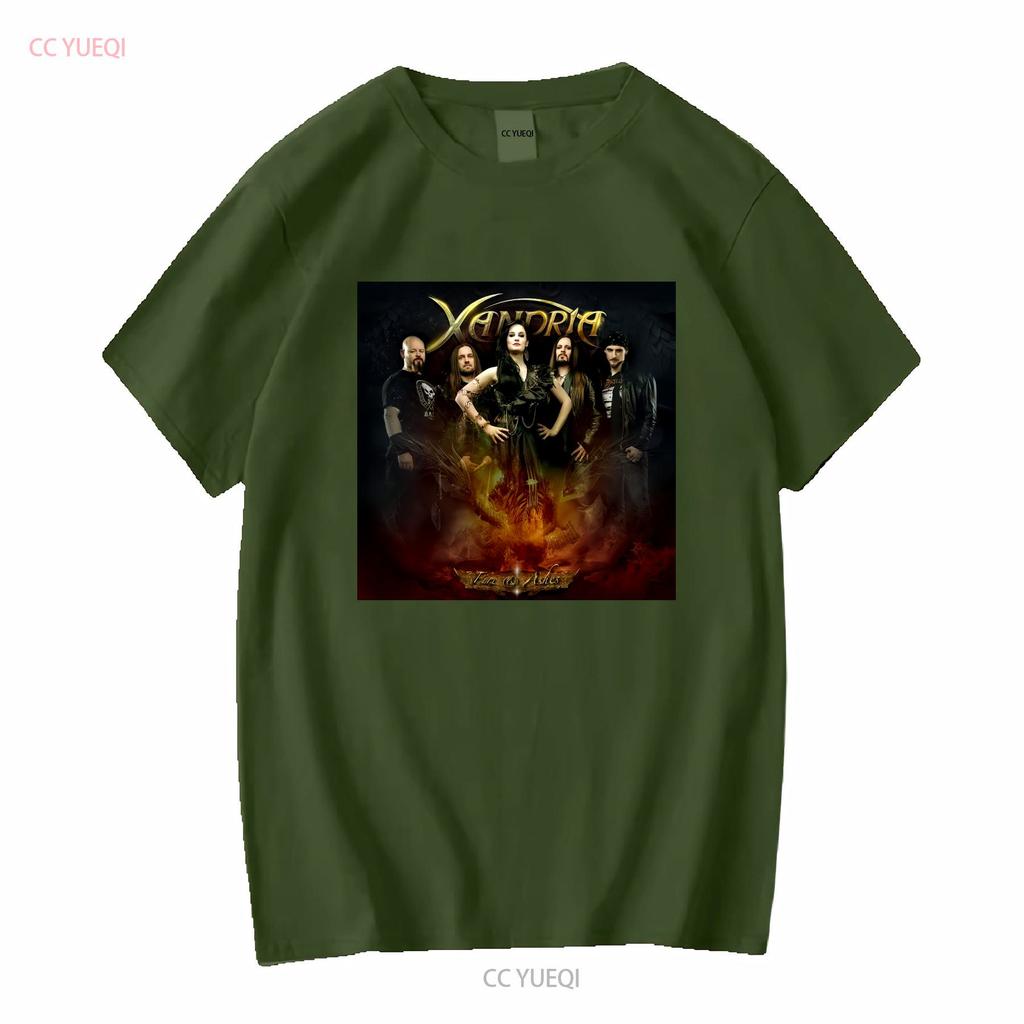 Inspired Xandria Fire Ashes Black Unisex T Shirt Size S To 5xl Fans K2894 Vintage Washed Soft Comfortable Casual Homme