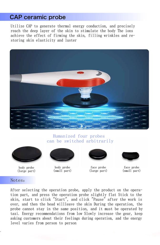 Upgrade 448KHZ RF Tecar Therapy RET CET Diathermy Fat Removal Machine Anti-Cellulite Relieve Pain Home Appliance Muscle Massager