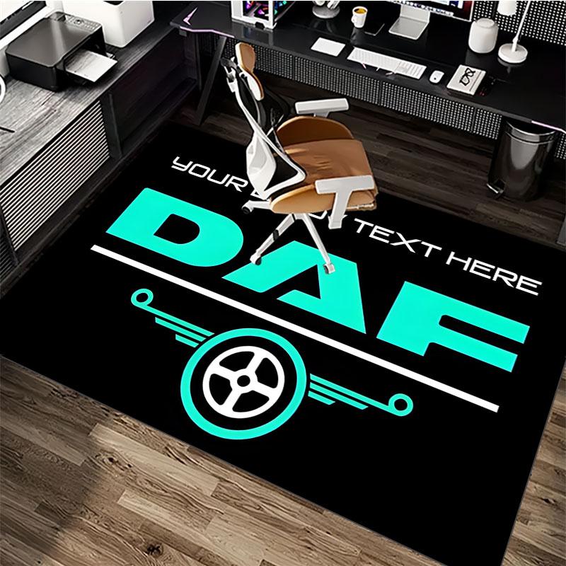 Ковер с рисунком DAF, нескользящий ковер, подходит для гостиной, спальни, игровой комнаты, компьютерной комнаты и домашнего декора.