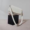 Fashionable and High-end Leather Saddle Bag, Commuter Single-shoulder Underarm Bag, Solid-color Simple Leather Crossbody Bag