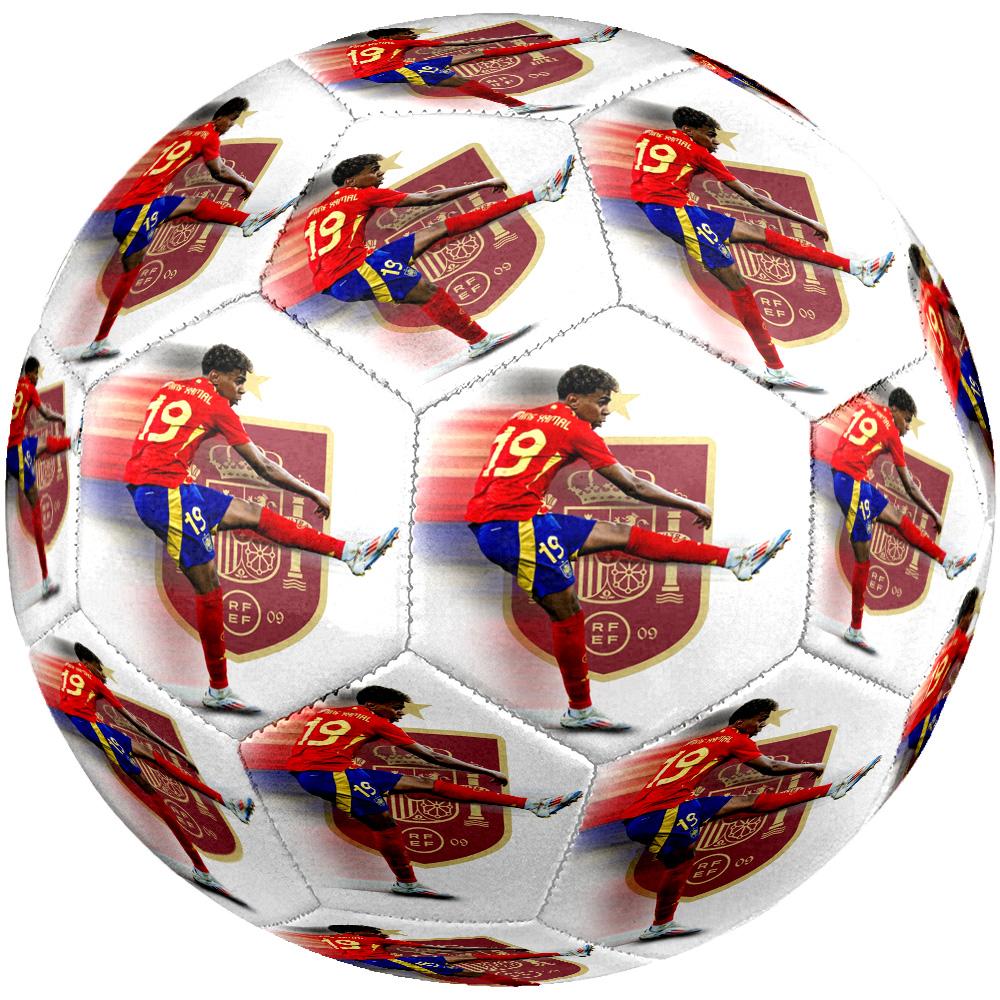 Lamine Yamal's Spain's Soccer Star Action Size 5 Soccer Football Machine-Stitched Indoor/Outdoor Training and Matches Soccer Accessory