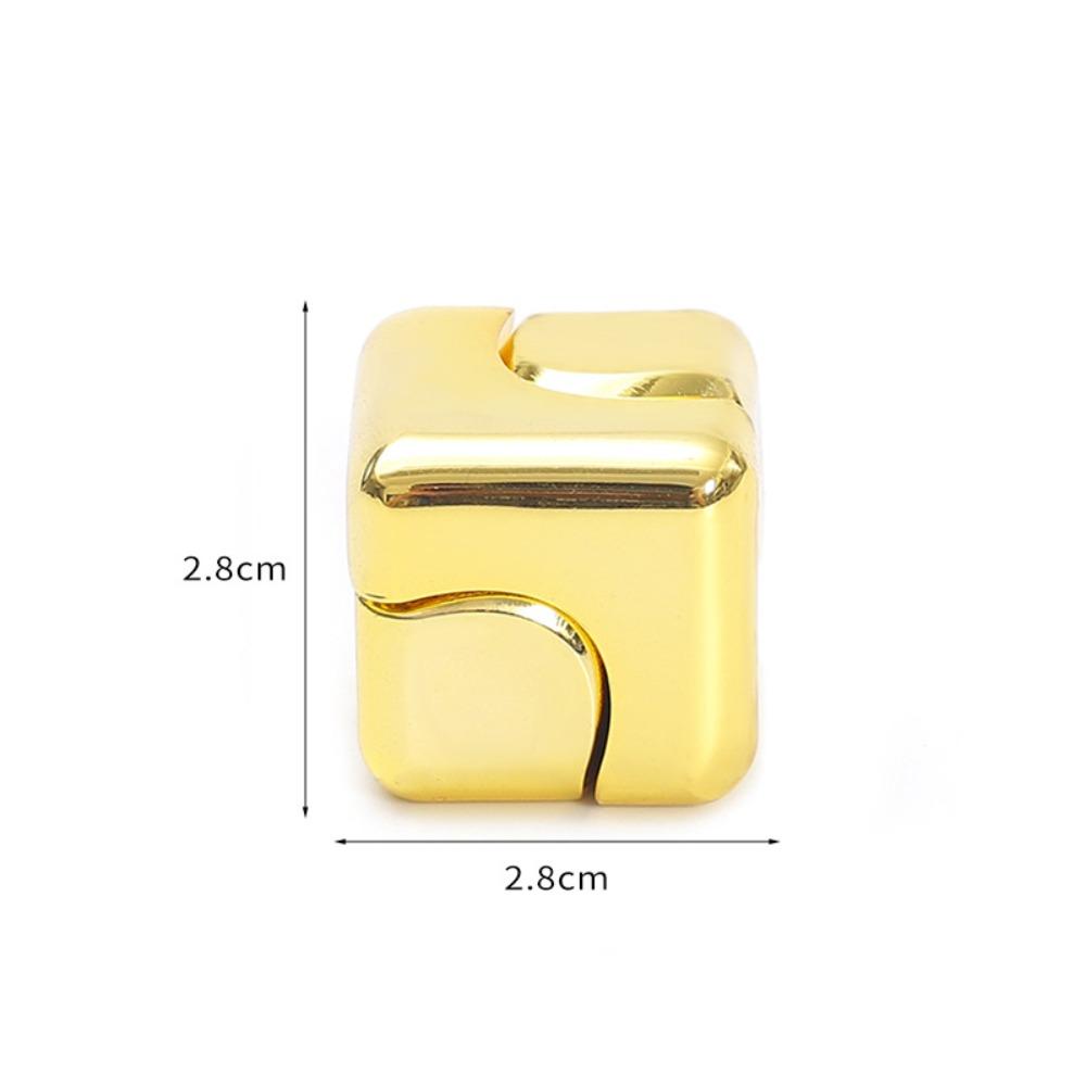 Metal Cube Rotating Fingertip Gyroscope Fidget Anti Stress Toys Adult Office Home Travel Portable Spinner Toys Christmas Gifts