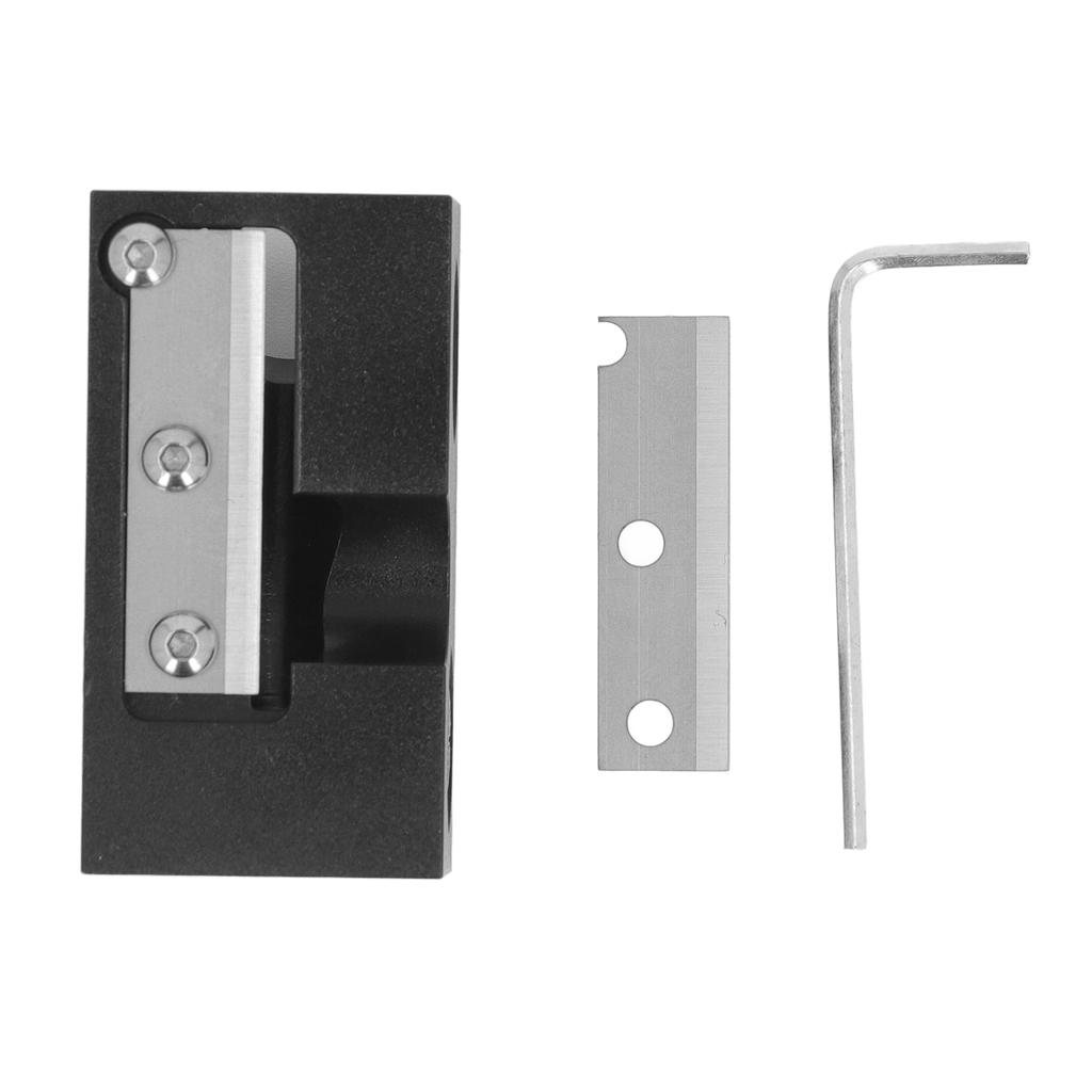 8 In 1 Pool Cue Tip Repair Tool Aluminum Alloy Billiard Cue Accessory for Trimmer Burnisher Shaper Tapper Black