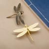 Miniature Dragonfly Sculpture Solid Adorable Home Decor Brass Dragonfly Ornament for Bedroom Teahouse Shelf Office Tabletop