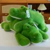 Плюшевая игрушка зеленый крокодил в стиле вечеринки, подушка для сна для мальчика, прикроватная подушка, домашнее украшение, подарок