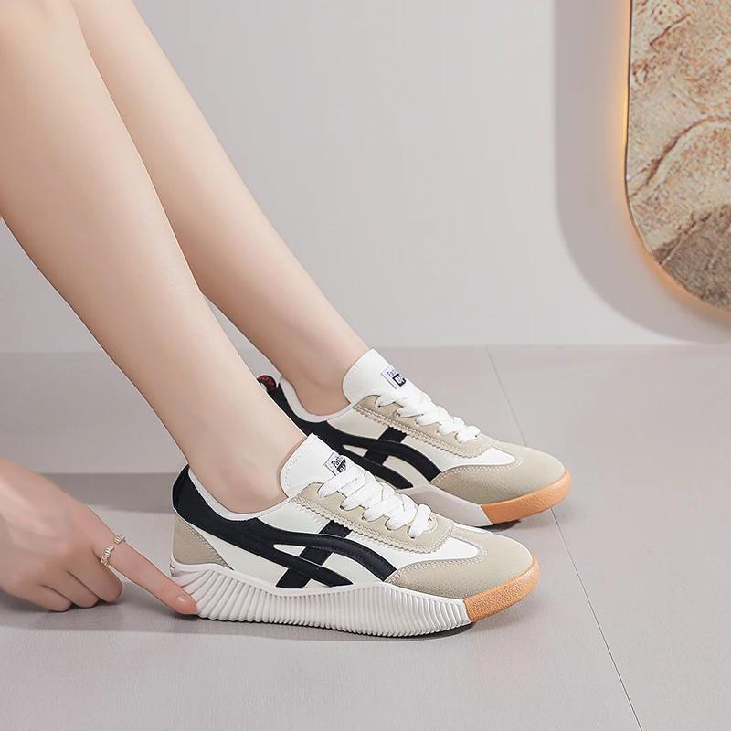 Женские кроссовки для активного отдыха, легкие повседневные кроссовки для ходьбы, модные дышащие, универсальные, на плоской подошве, из вулканизированной стали для студентов