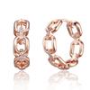 CRANNE 14K Square Line One-Touch Earrings (Gold Pin) C24EGP206