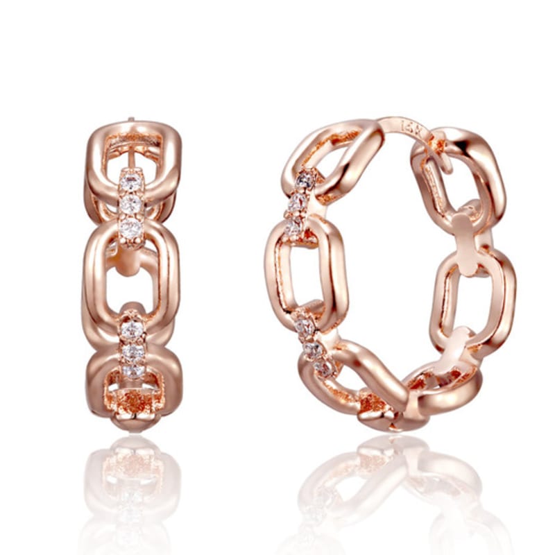 CRANNE 14K Square Line One-Touch Earrings (Gold Pin) C24EGP206