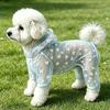 Breathable Mesh Four Legged Dog Clothes Summer Teddy Cat Hooded Sunscreen Clothing Cute Bow Maltese Mosquito Proof Pants