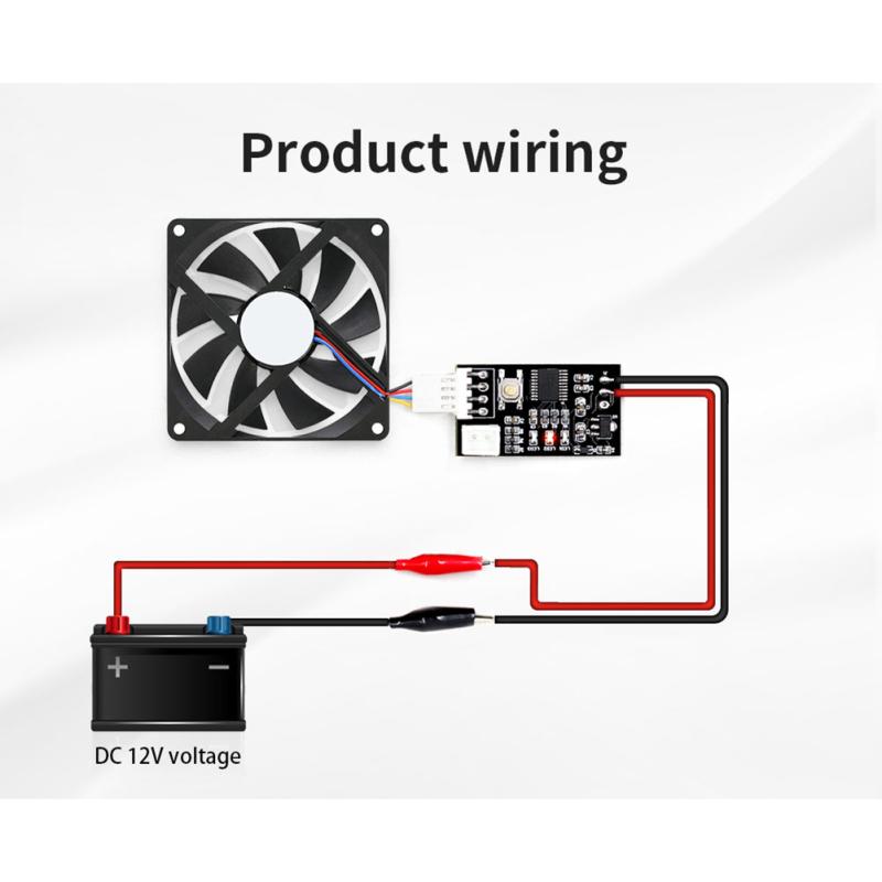 Vhm-802 12 В 4-проводной регулятор температуры и скорости вентилятора, регулятор ШИМ-выход 10% ~ 100% профессиональный