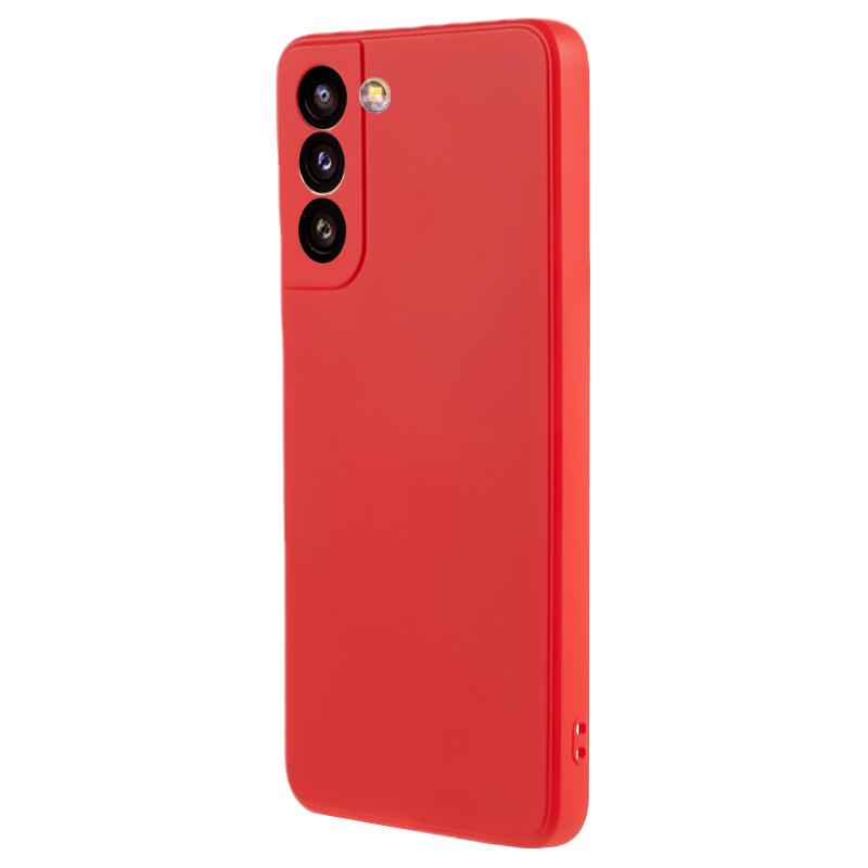 Для Samsung Galaxy S21 4G/5G Задняя крышка Чехол из ТПУ Подкладка из микрофибры Прорезиненный чехол для мобильного телефона