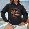 Women's Thanksgiving Elements and Alphabet Print Hoodies Fall Winter Casual Sweatshirts Unisex Graphic Y2k Hooded Pullovers