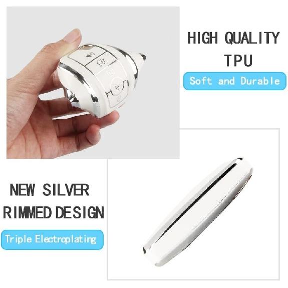 For Ford Key Fob Cover With Keychain,Car Key Case Shell Protector Holder 5 Buttons For Ford Explorer Fusion Escape Edge Expedition Mustang F150 F250