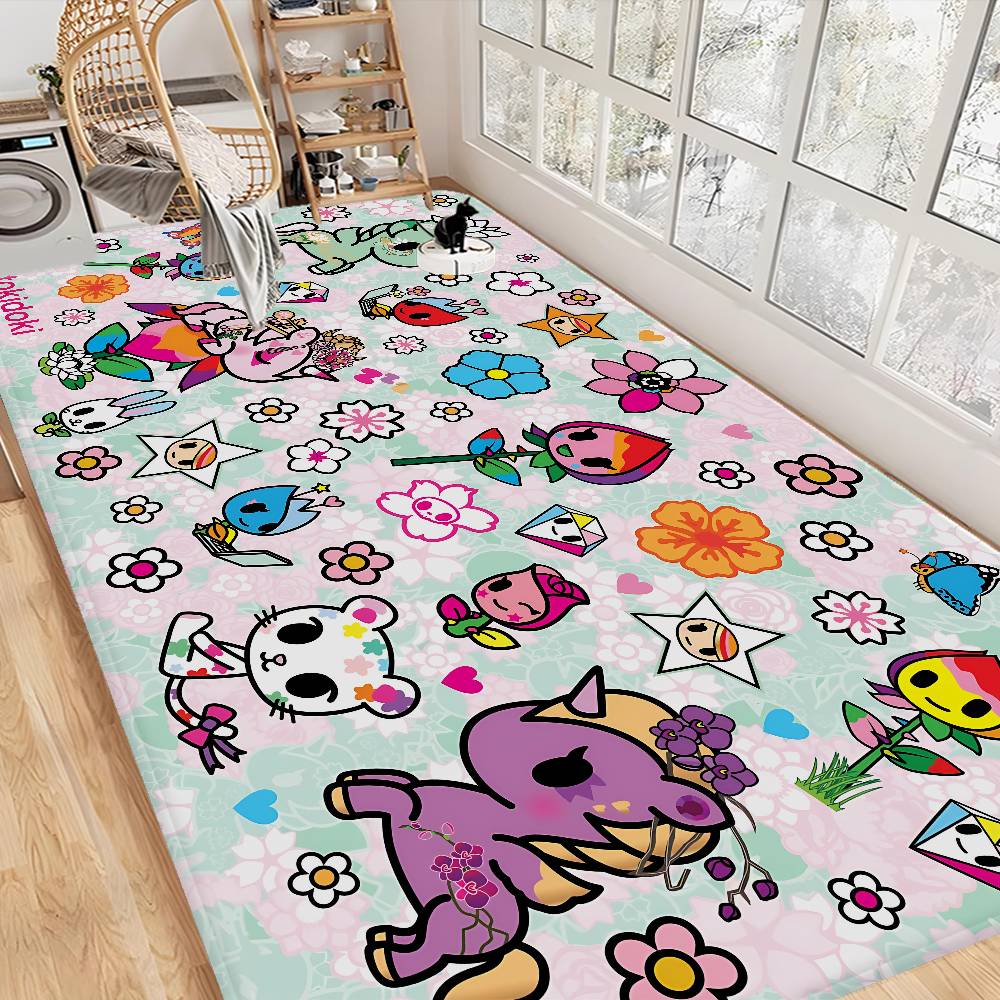 Cartoon T-Tokidoki Floor Mat Rectangle Anti-slip Home Soft Badmat Front Door Indoor Outdoor Mat Hotel Decor Mat