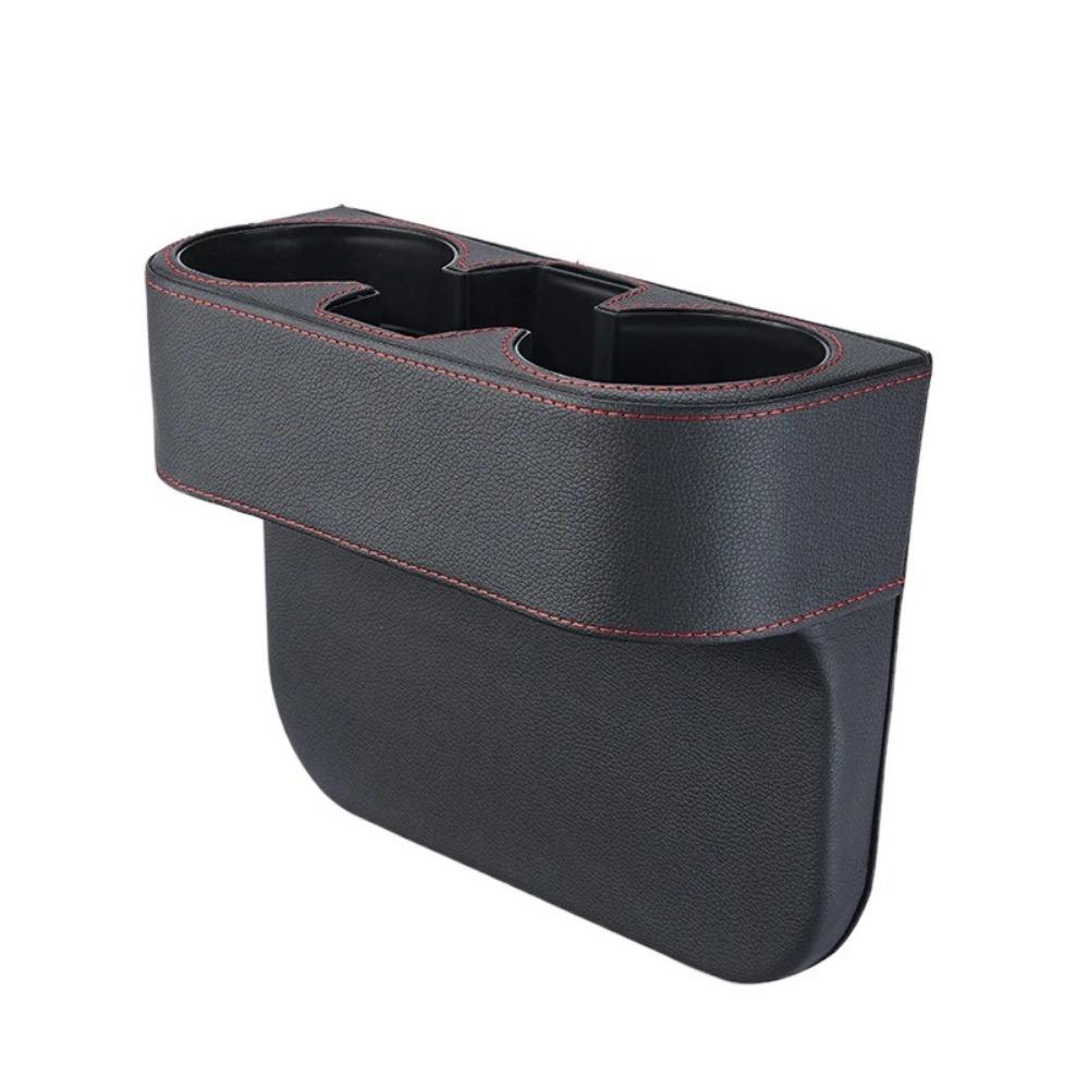 Multifunctional Car Leather Cup Holder PU Leather Gap Filler Storage Box  Truck Interior