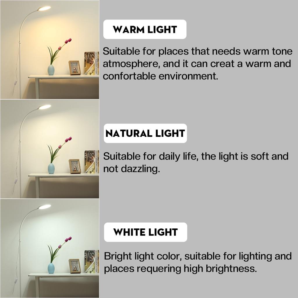 36 В 3-цветный напольный светильник для гостиной, спальни, регулируемый торшер, угловой светильник, лампа для чтения, современный светодиодный напольный светильник