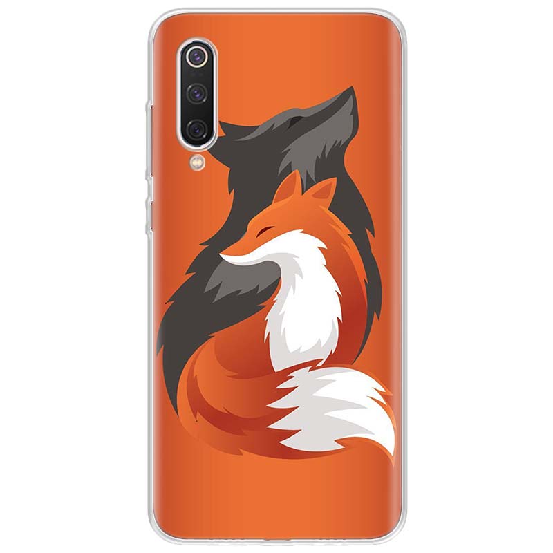 Anime fox funny foxs Phone Case For Xiaomi Redmi Note 10 11 12 13 14 15 Pro Plus 11S 12S 14S 11T 11E 10S Soft TPU Back Cover Red