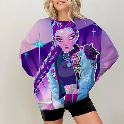 Женские футболки Demon Hunters Fashion Толстовка с капюшоном для взрослых