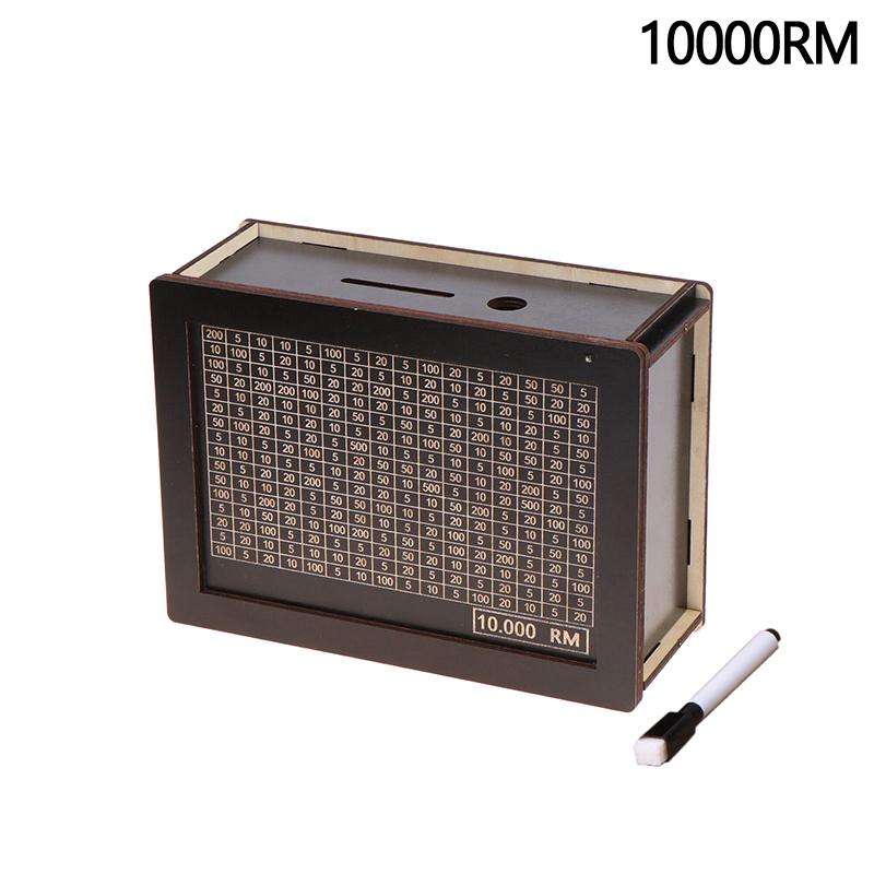 Копилка для денег 500/1000/2000/3000/5000/10000 евро, деревянная копилка для денег, многоразовая копилка с копилками для целей и чисел