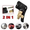 1PC Car Tire Valve Pump Nozzle Clamp Deflated Car Motorcycle Bike Air Chuck Inflator Inflatable Pump Adapter Thread Connector YSXX