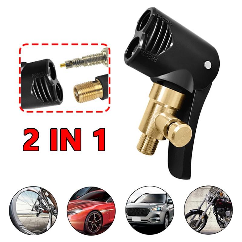 1PC Car Tire Valve Pump Nozzle Clamp Deflated Car Motorcycle Bike Air Chuck Inflator Inflatable Pump Adapter Thread Connector YSXX