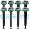 Anti Mole Ultrasonic Solar 8 Pieces, Usable In Gardens, Terraces and Lawns To Repel Moles