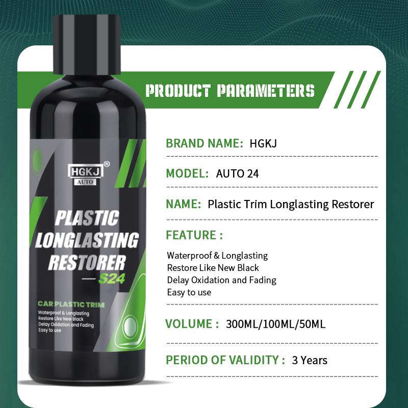 Автомобильный пластиковый реставратор Back To Black More Gloss Car Cleaning Products Пластиковый долговечный восстанавливающий ремонтный слой Renovator S24