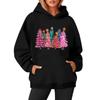 Women's Sweatshirts O-neck Long Sleeve Christmas Printed Top Solid Color Hoodie