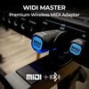 CME WIDI Wireless MIDI Latency Bluetooth MIDI DIN 5 Adapter with MIDI Thru and Merge Synthesizer EWI Keytar Guitar Pedal Digital Piano Keyboard To iOS