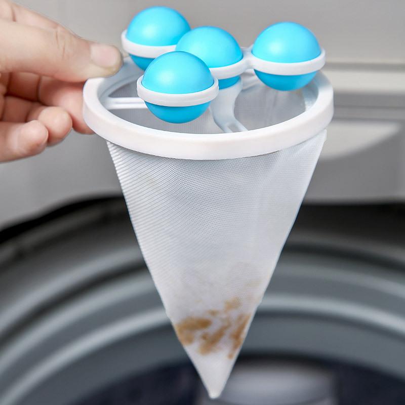 3Pcs/Set Washing Machine Filter Hair Lint Catcher Remove Dirt Laundry Ball Clothes Anti-Winding Cleaning Tool Household Products