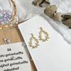 Простые серьги-гвоздики в форме полых капель, женские серьги-подвески в корейском стиле, универсальные серьги-булавки в форме листьев.