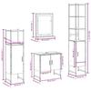 VidaXL Ensemble d'Armoires de Salle de Bain 4 pcs, Meuble-lavabo avec Étagère et Miroir, Armoire de Rangement de Toilette, 3214357