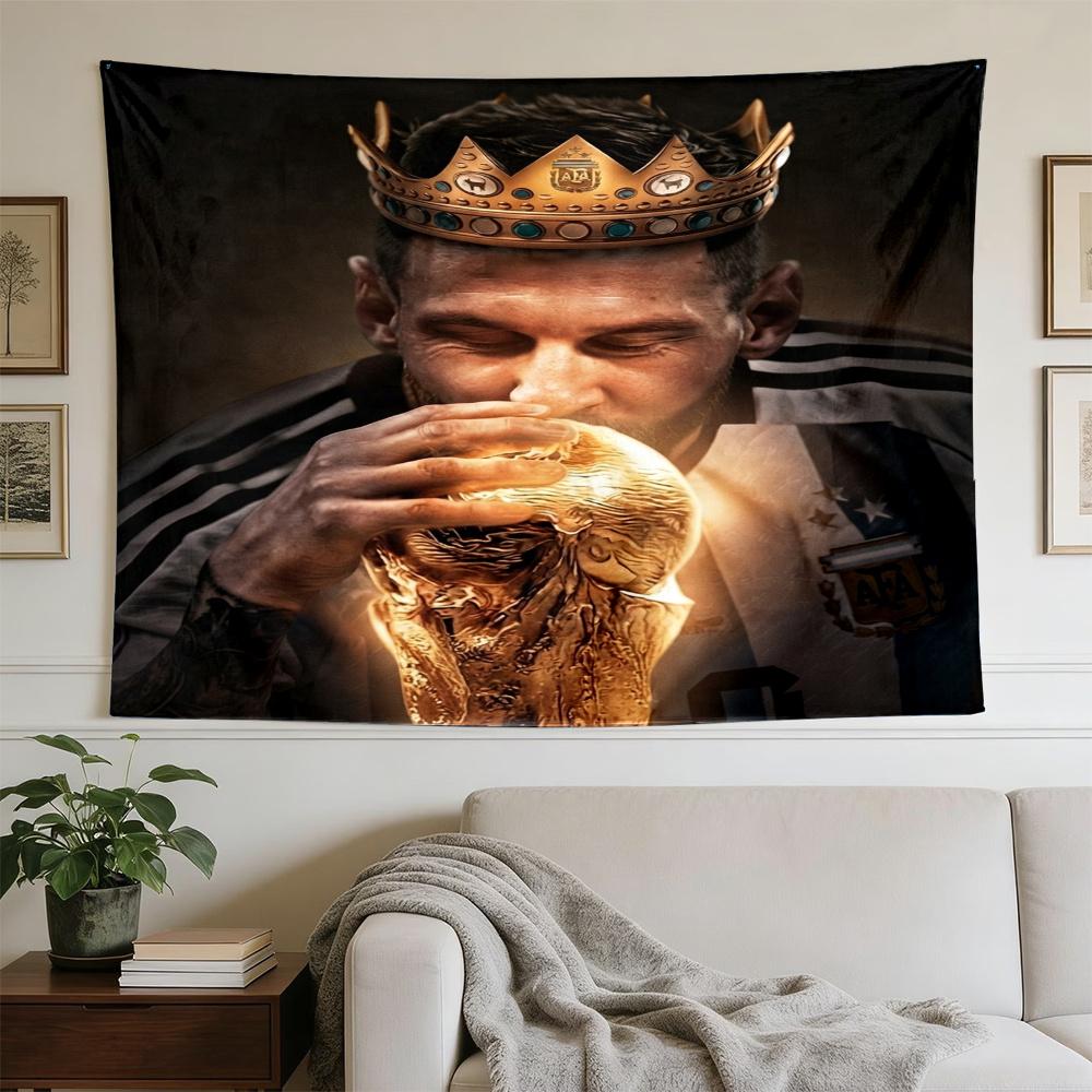 Messi Lionel Messi Football Legend Large Decorative Tapestry, Great Holiday Gifts, Photo Backdrop for Bedroom Dorm Parties