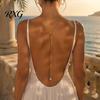 Adjustable Body Chain Rhinestone Waterdrop Back Chain, Bridal Wedding Backless Dress Backdrop Thin Waist Necklace, Sexy Jewelry for Women