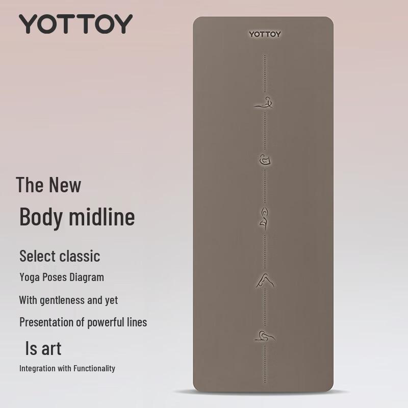 YOTTOY Natural Rubber & Coconut Fiber Professional Yoga Mat