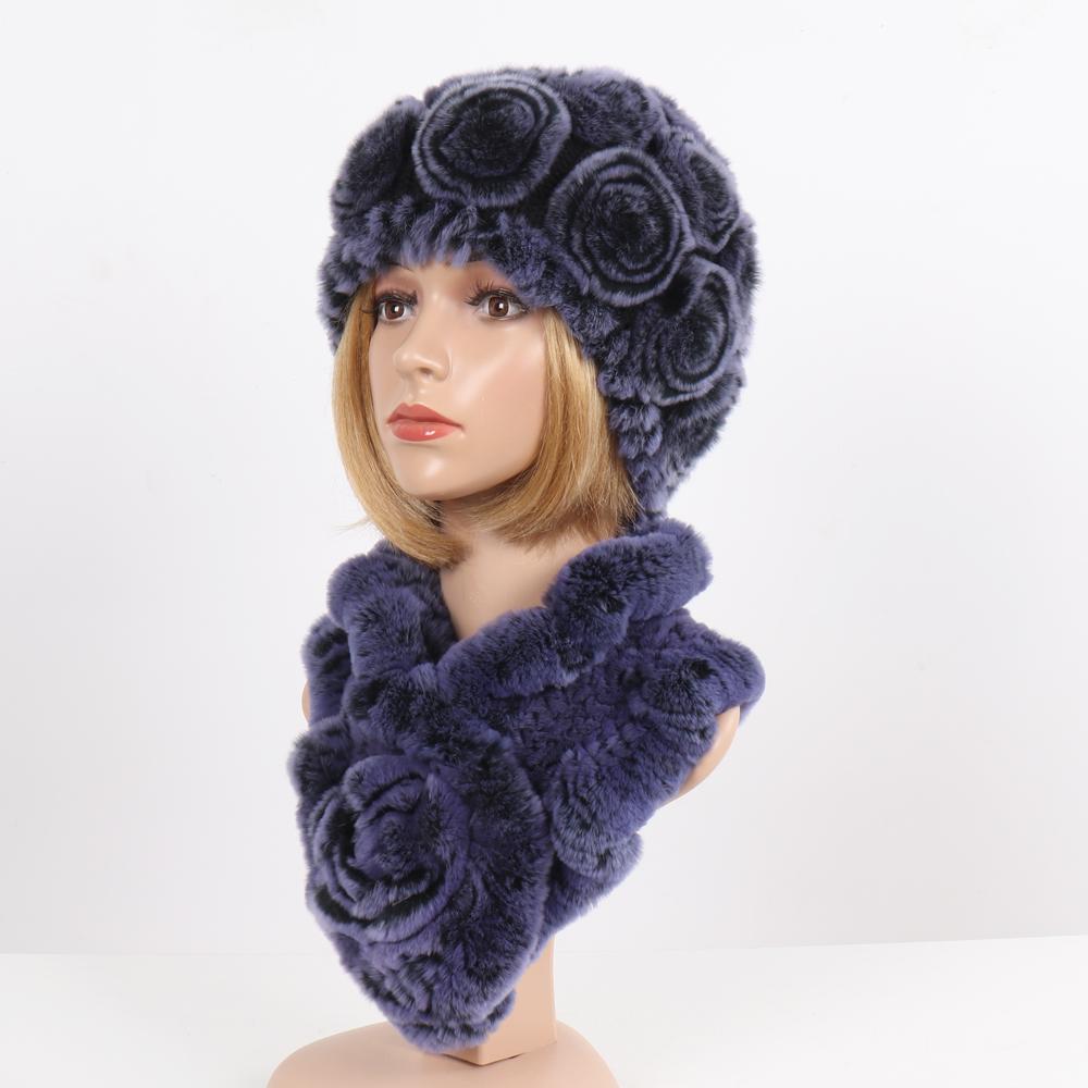 Новые женские зимние наборы шапка и шарф из натурального теплого меха кролика рекс, вязаные шапки и шарфы из натурального меха, муфта