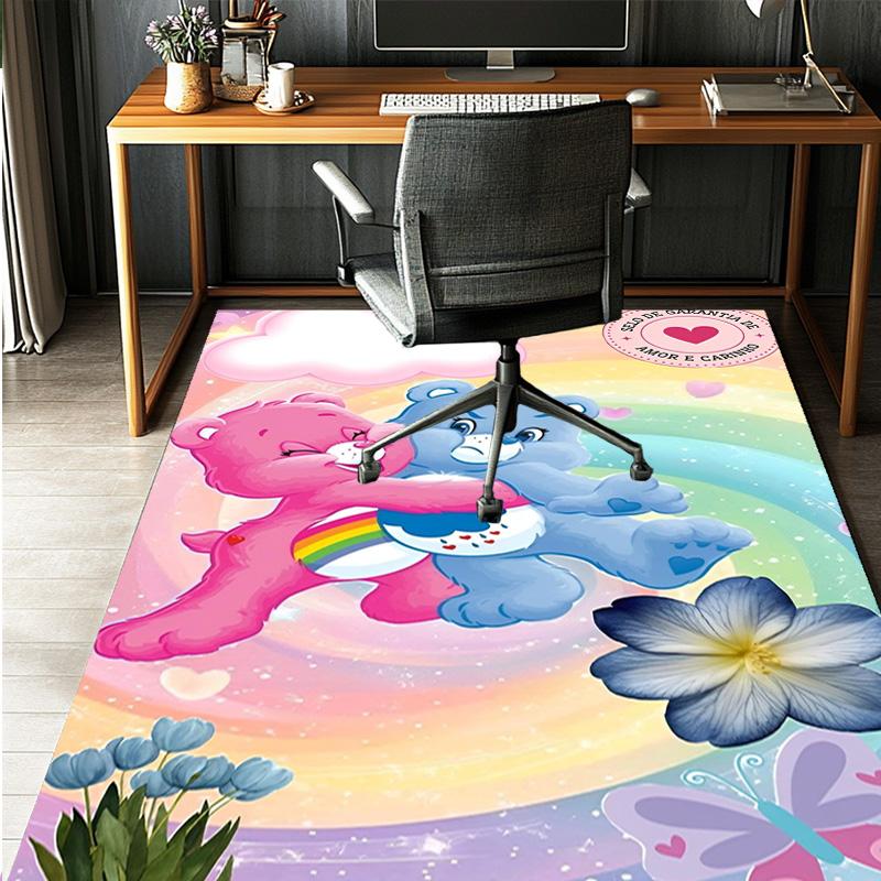 Care Bears Pattern Rug, Indoor/Outdoor Mat, for Picnic, Gameroom, Bedroom, Office, Living Room, Home Decor Carpet, Birthday Gift